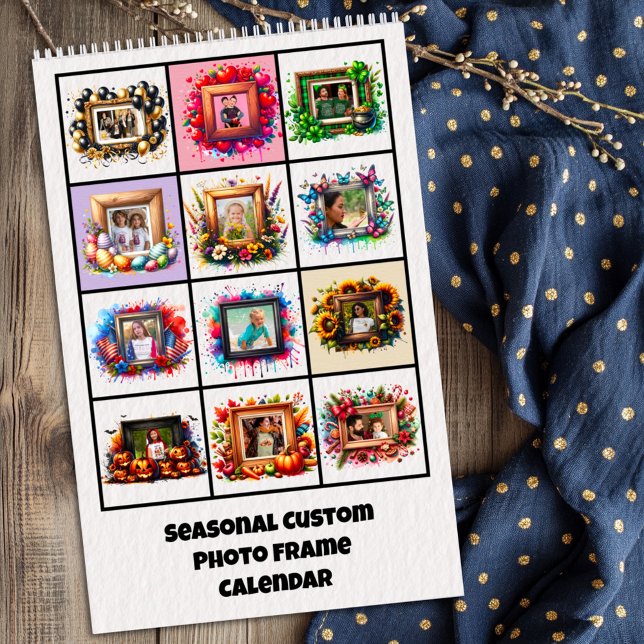 Säsongsanpassad anpassningsbar fotoramkalender kalender (Skapare uppladdad)