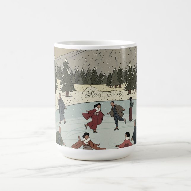 Säsongsbetonad isskridskoåkning kaffemugg (Center)