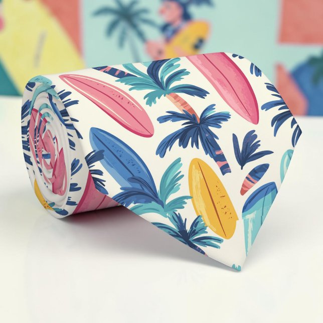 Säsongsbetonad sommar surfbräda mönster slips (Skapare uppladdad)