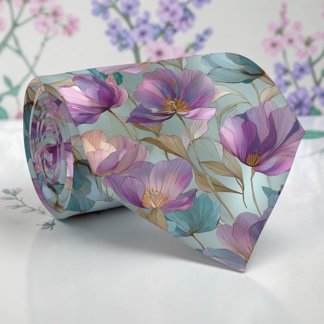 Säsongsbetonad vår Tulpin Blommig halsduk Tie Slips (Skapare uppladdad)