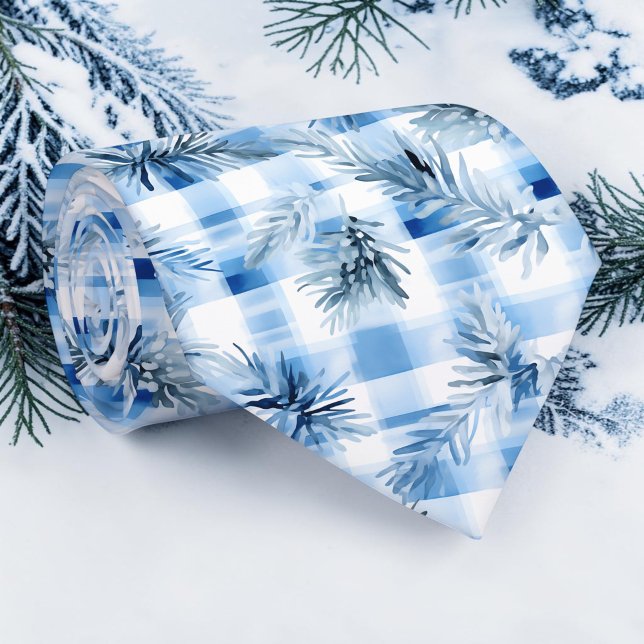 Säsongsbetonad Vinter Karo Ljusblå Slipslips Slips (Skapare uppladdad)