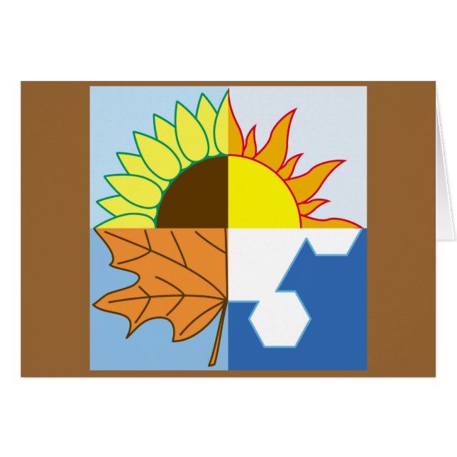 Säsongsbetonade ändringar hälsningskort (Framsidan Horizontal)