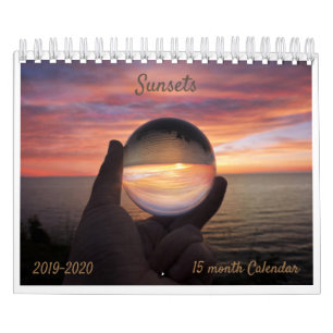 Säsongsbetonade solnedgångar kalender