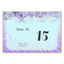 Säsongsblad för bordsnummer på strand