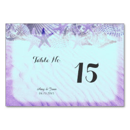 Säsongsblad för bordsnummer på strand