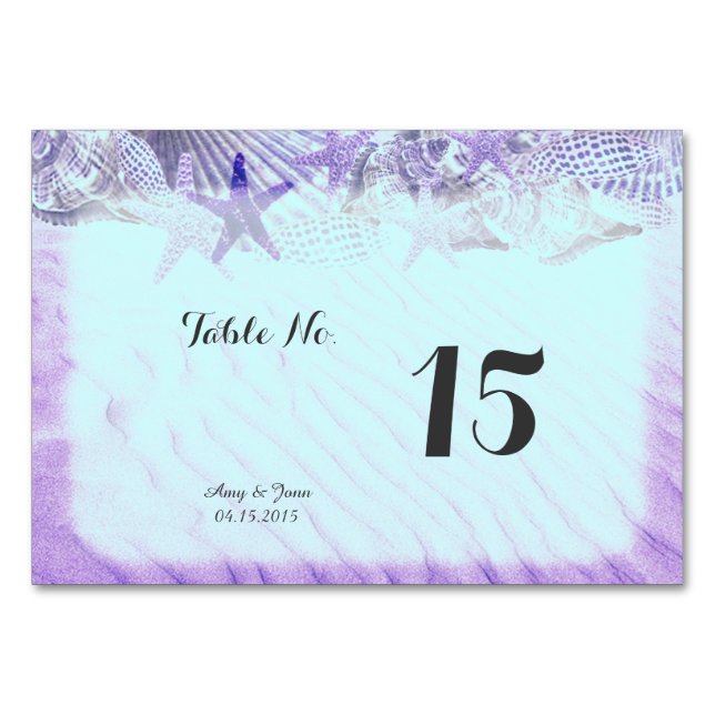 Säsongsblad för bordsnummer på strand (Framsidan)