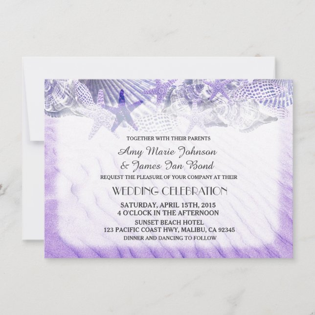 Säsongsblad för sandsträdbröllop inbjudan1 inbjudningar (Framsida)