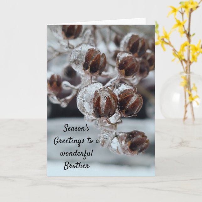 Säsongsbroder för hälsningar kort (Gul blomma)