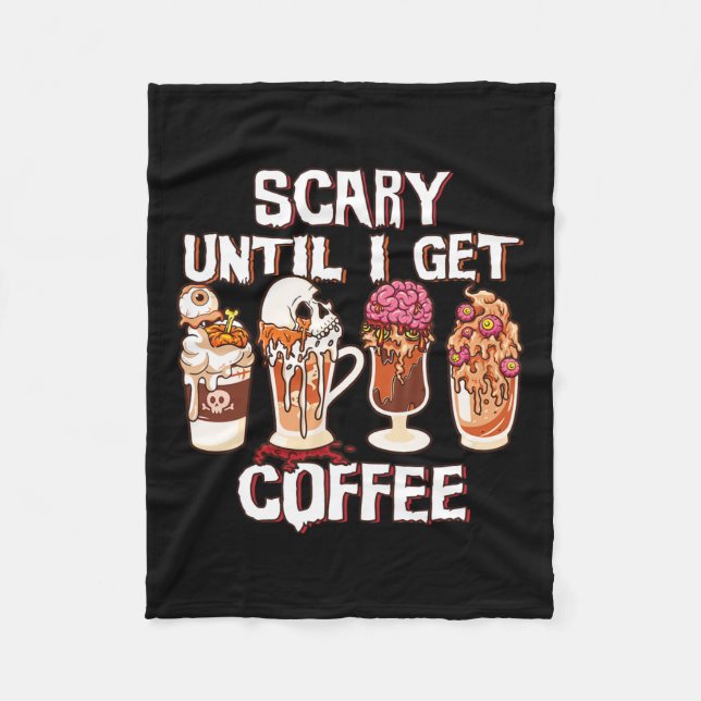 Säsongsfack för latte-halloween tills jag blir avs fleecefilt (Framsidan)
