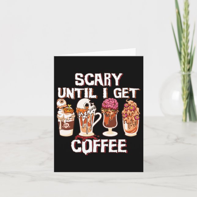 Säsongsfack för latte-halloween tills jag blir avs kort (Framsida)