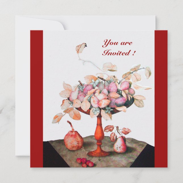 SÄSONGSFRUKT/BLOMMOR, KRYCK OCH LÖV INBJUDNINGAR (Framsida)