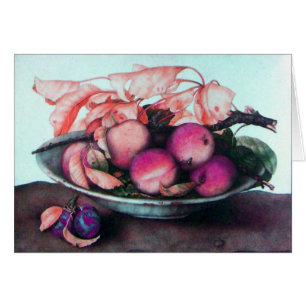 SÄSONGSFRUKT/PEACHES OCH PRUNG HÄLSNINGSKORT
