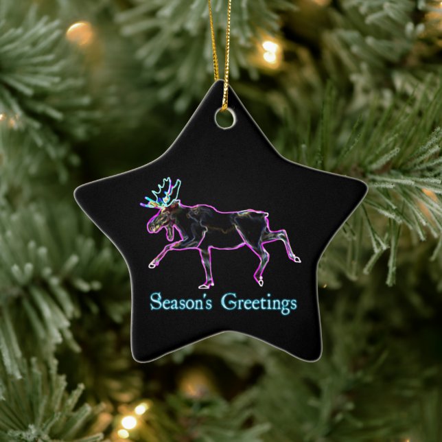 Säsongshälsningar - Electric Moose Julgransprydnad Keramik (Träd)