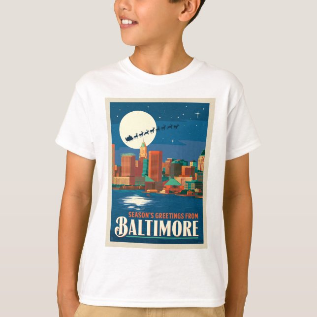 Säsongshälsningar från Baltimore T Shirt (Framsida)