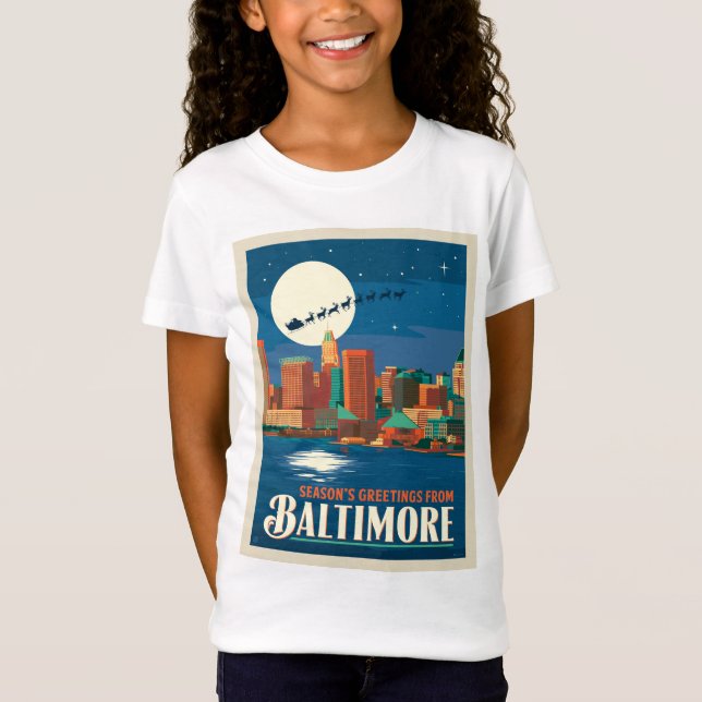 Säsongshälsningar från Baltimore T Shirt (Framsida)