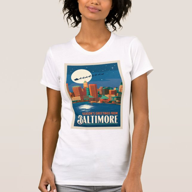 Säsongshälsningar från Baltimore T Shirt (Framsida)