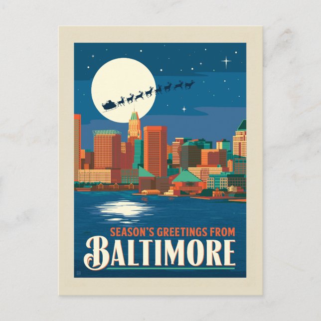 Säsongshälsningar från Baltimore Vykort (Framsida)