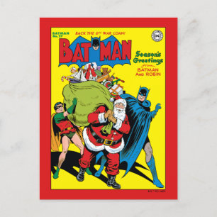 Säsongshälsningar från Batman och Robin Helg Vykort