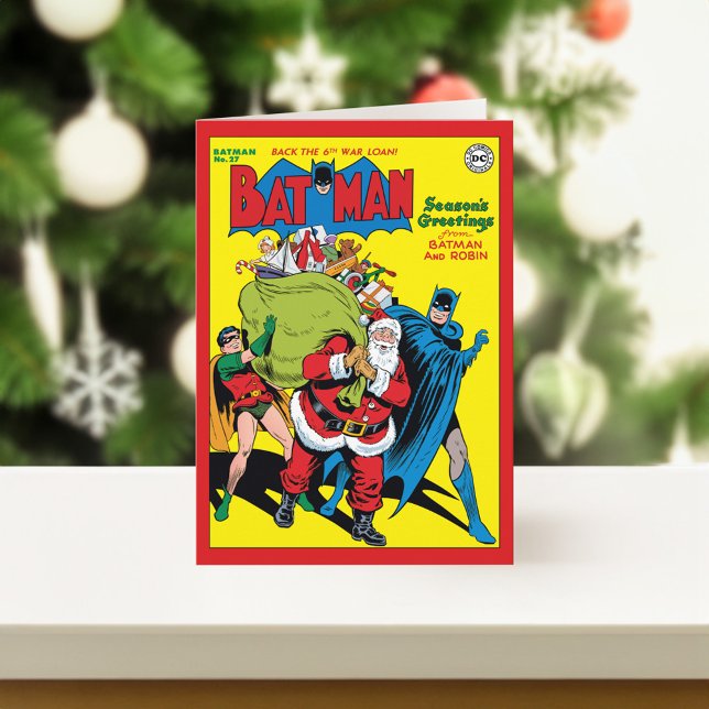 Säsongshälsningar från Batman och Robin Helgkort (Card on counter)