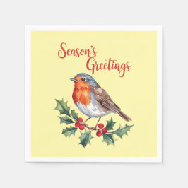 Säsongshälsningar från Cheerful Robin Pappersservett