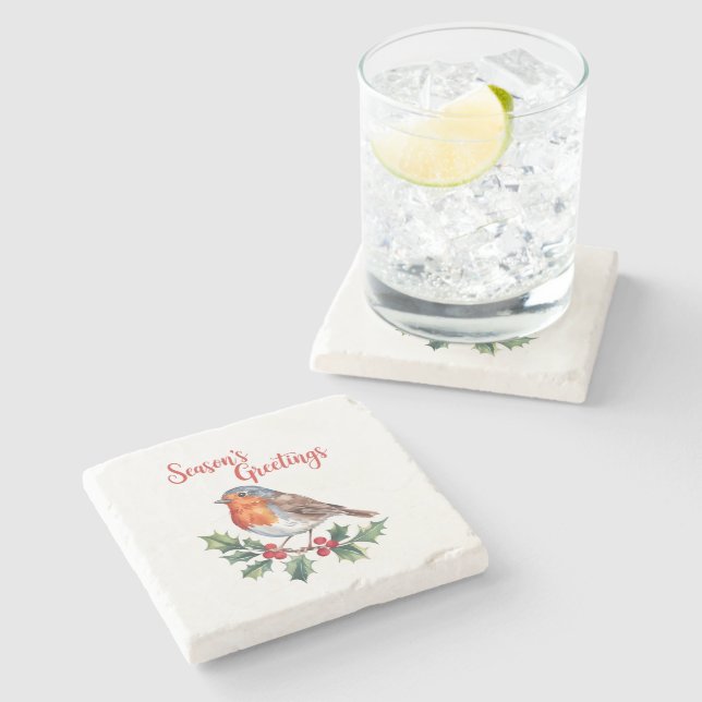 Säsongshälsningar från Cheerful Robin Stenunderlägg (Sidan)