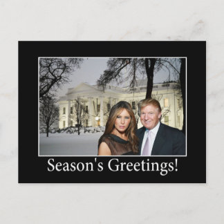 Säsongshälsningar från Donald och Melania Helg Vykort