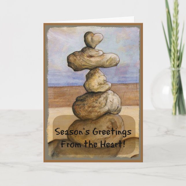 Säsongshälsningar från hjärtat * Kusten Helgkort (Framsida)