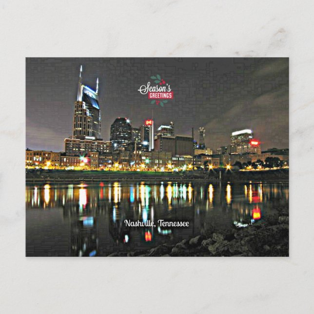 Säsongshälsningar från Nashville, Tennessee Helg Vykort (Framsida)