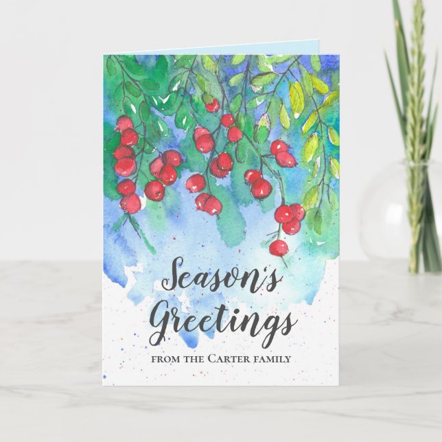 Säsongshälsningar från Personligen Namn Kort (Framsida)