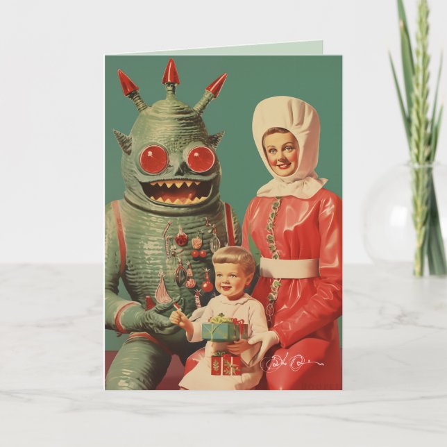 Säsongshälsningar från vår familj helgkort (Framsida)