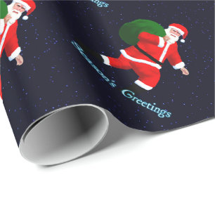 Säsongshälsningar - Jultomten Presentpapper