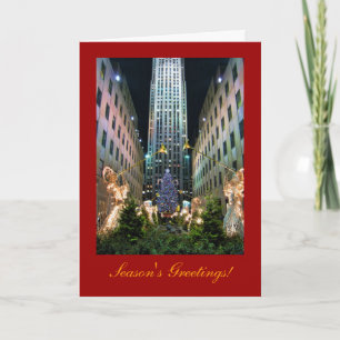 Säsongshälsningar: NYC Rockefeller Center Träd A1 Helgkort