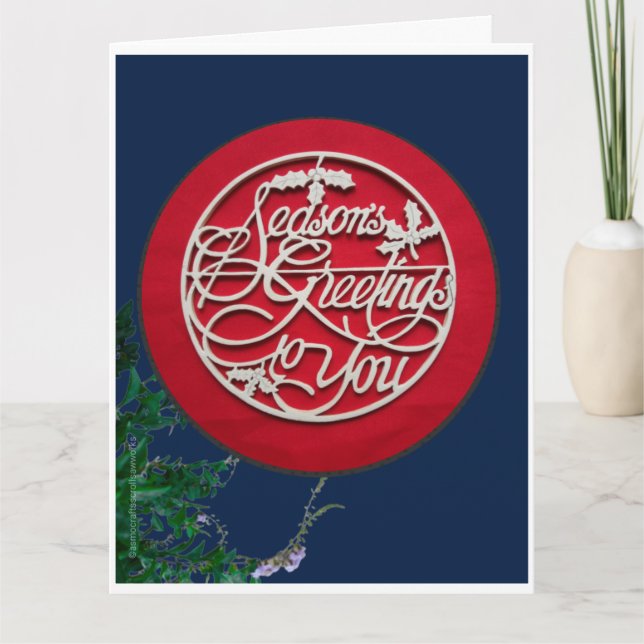 Säsongshälsningar (Personlig) Tack Kort (Framsida)