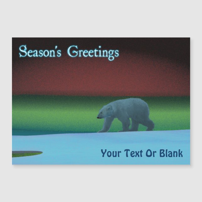 Säsongshälsningar - Polar Ljus Polar Bear (Framsida)