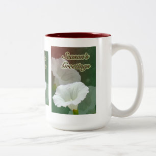 Säsongshälsningar - White Bindweed Två-Tonad Mugg
