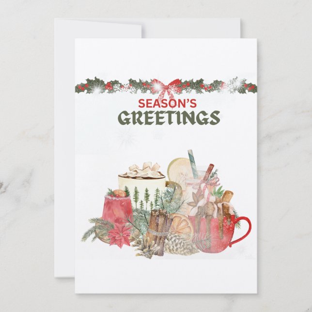 Säsongshälsningsdesign Julkort (Framsida)