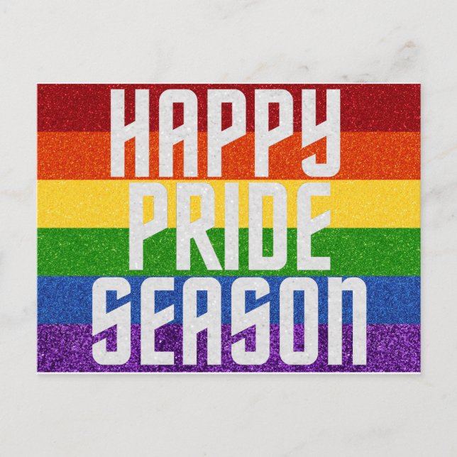 Säsongskort för HBT-Pridet Lycklig Vykort (Framsida)