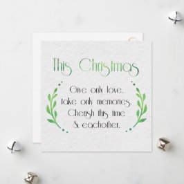 Säsongsminimalistiskt sinne med Guld blommor Julkort