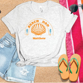 Säsongsnätet Beach Pappa fars dag T Shirt