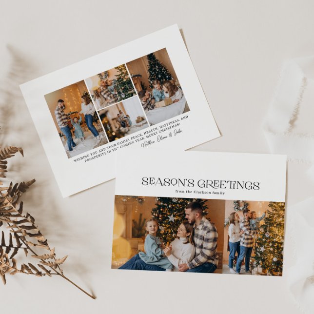 Säsongsönskningar Typografi 6 Foto Julkort (Skapare uppladdad)