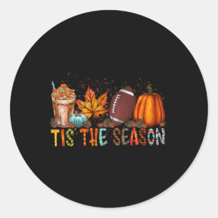 Säsongspumpan och spice Football Halloween Fa Runt Klistermärke