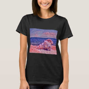 Säsongsskal nära lila färgsfärgning av havsvatten t shirt
