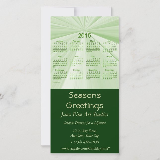 Säsonhälsningar 2015 - affärskalender julkort (Framsida)