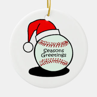Säsonhälsningar Baseball Julgransprydnad Keramik