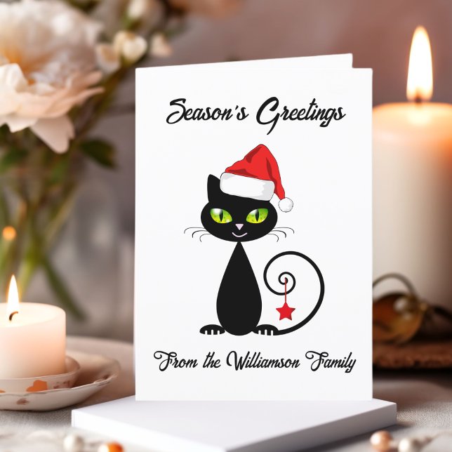 Säsonhälsningar Black Jultomten-julklapp Helgkort (Skapare uppladdad)