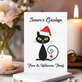 Säsonhälsningar Black Jultomten-julklapp Julkort