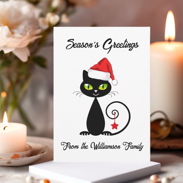Säsonhälsningar Black Jultomten-julklapp Julkort (Skapare uppladdad)