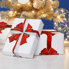 Säsonhälsningar för mousserande röda fält Figursät Presentpapper