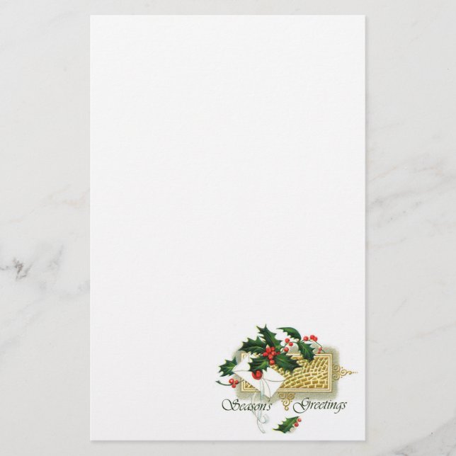 Säsonhälsningar för vintage brevpapper (Framsida)