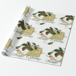 Säsonhälsningar för vintage presentpapper